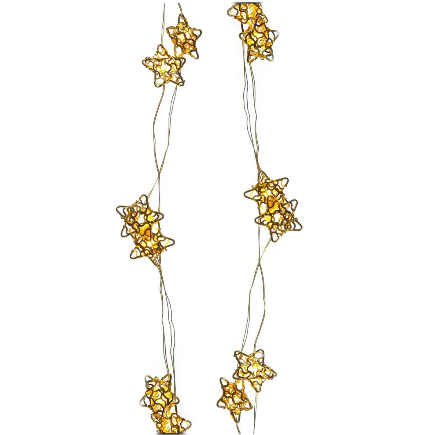 LED Lichterkette Sterne 60 LED 2,95m Dekolichterkette Silberdraht Weihnachten – Bild 5