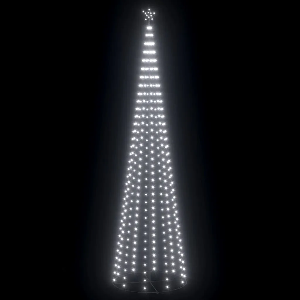 VidaXL Weihnachtsbaum-Dekoration Kegelform 752 LEDs 160x500cm Kaltweiß