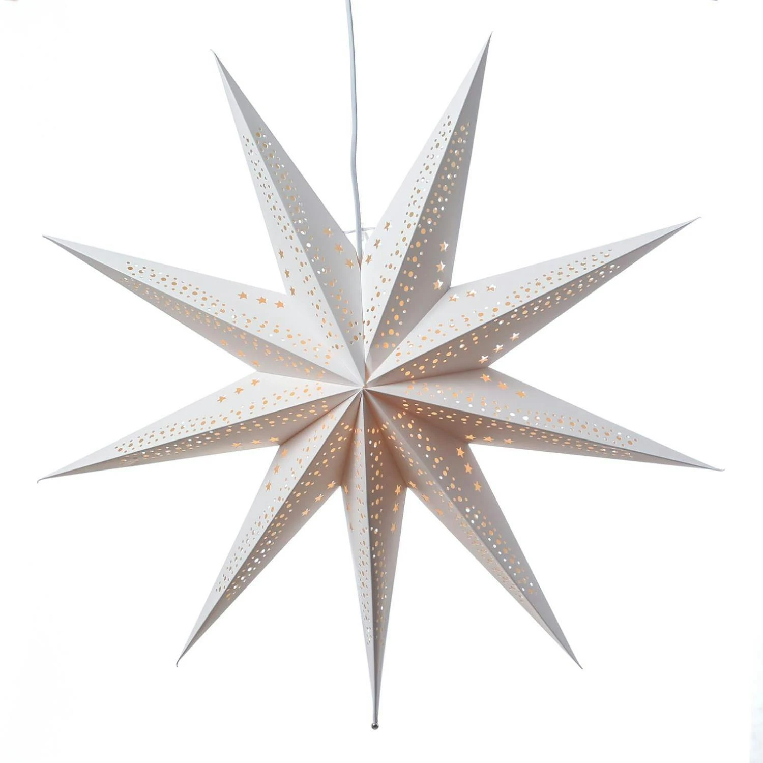 Papierstern Sara Weihnachtsstern Faltstern Leuchtstern D: 69cm Inkl. Kabel Braun – Bild 2