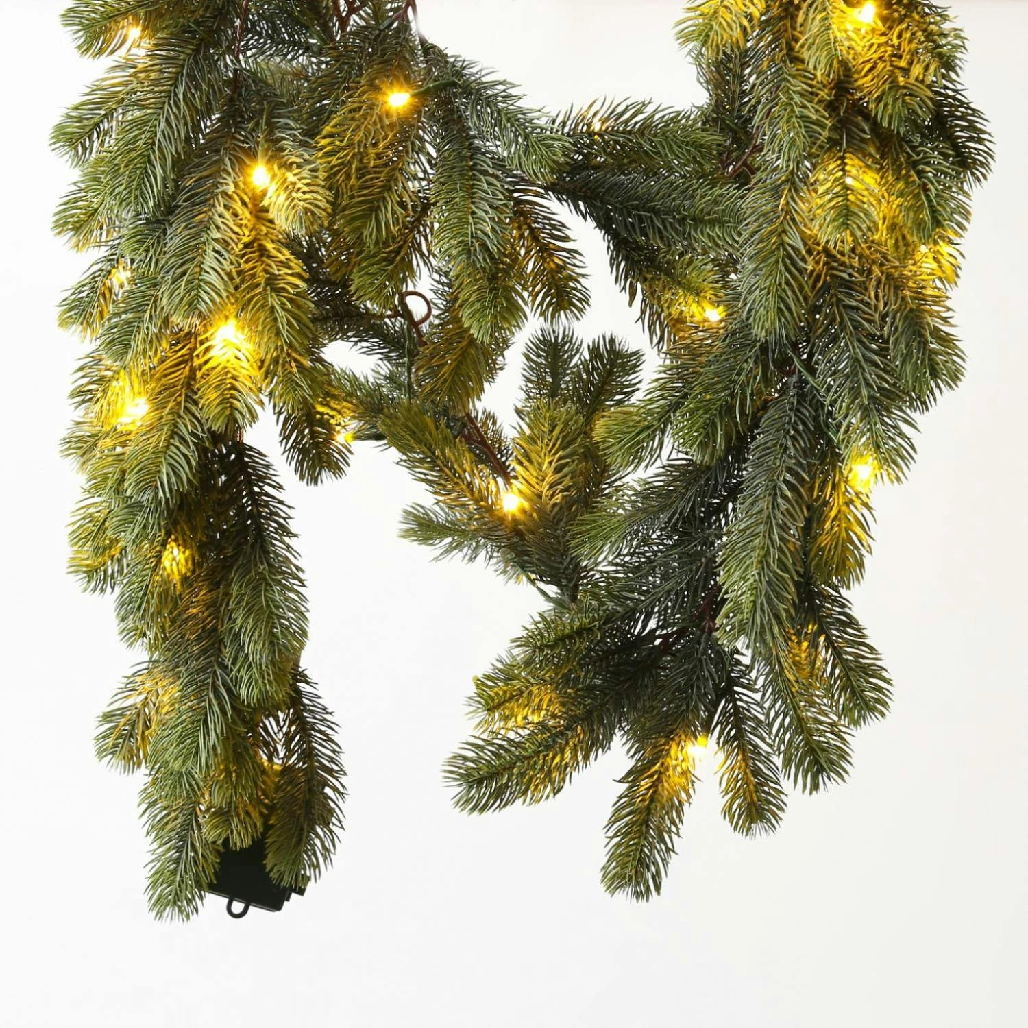 LED Tannengirlande Weihnachtsgirlande Beleuchtet 1,4m Timer Batterie Für Außen – Bild 2