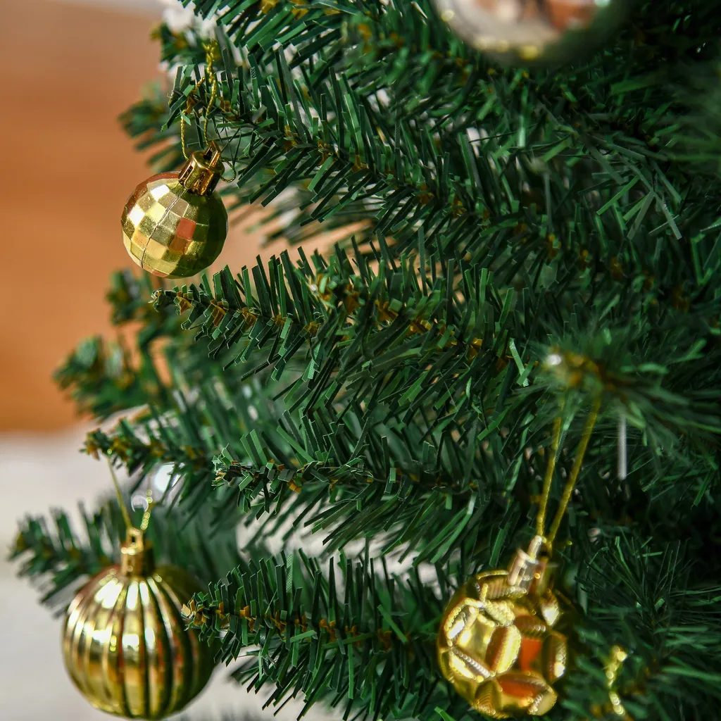 HOMCOM Weihnachtsbaum Tannenbaum Mit Kunststoffständer 390 Spitzen Grün Ø 55 X H180 Cm – Bild 9