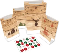 ROTH Adventskalender Zum Befüllen - 24 Adventstütchen 'Hygge-Style' Mit 24 Tüten Zum Befüllen