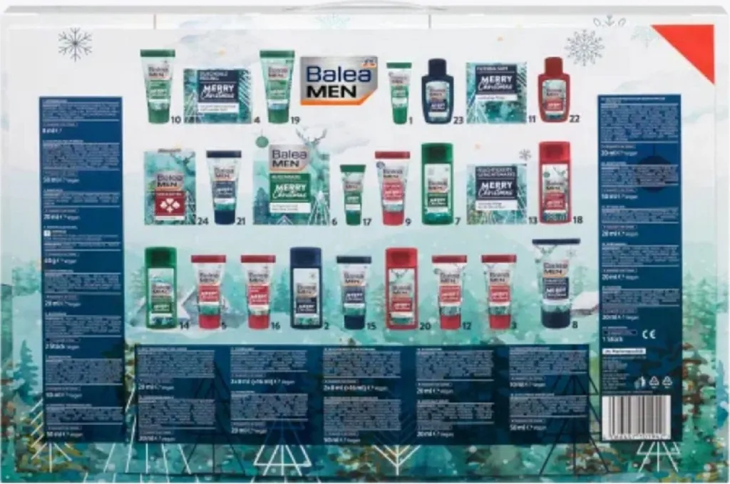 Balea Men - Man - Adventskalender 2022 - Advent Calendar - Herren, Männer Mit 24 Beauty Und Pflegeprodukten Für Ihn + EXTRA Geschenk - 6-tlg. Fusspflegeset Für Seidenweiche, Gepflegte Füße – Bild 2
