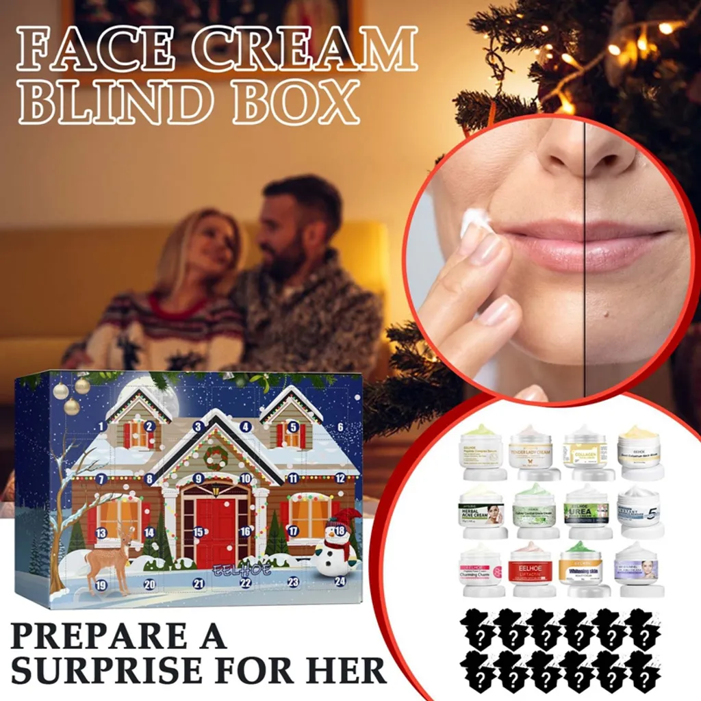 Weihnachts Beauty Adventskalender Mit 24 Zufällig Ausgewählten Feuchtigkeitsspendenden Gesichtscremes – Bild 5