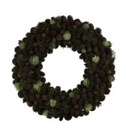 NEU Naturkranz, Grün, ∅ 37 Cm / Höhe: 6 Cm, "Germany", Handgefertigt