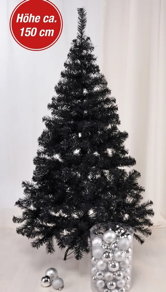 Künstlicher Weihnachtsbaum Schwarz 150 Cm – Bild 2