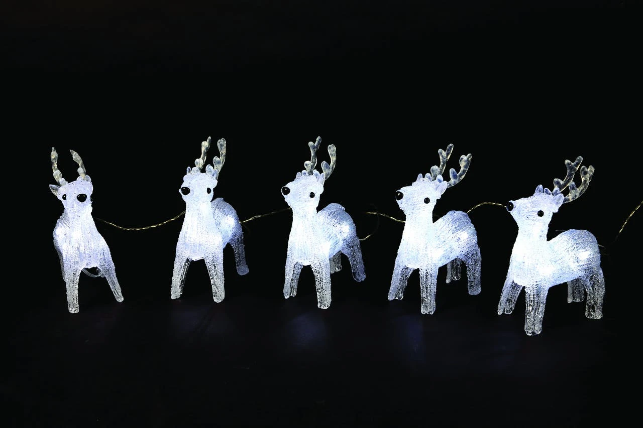 Tarrington House Rentier, Aluminium/ PVC, 70 X 30 X 120 Cm, 150 LED, 7.2 W, Kaltweiß – Bild 2