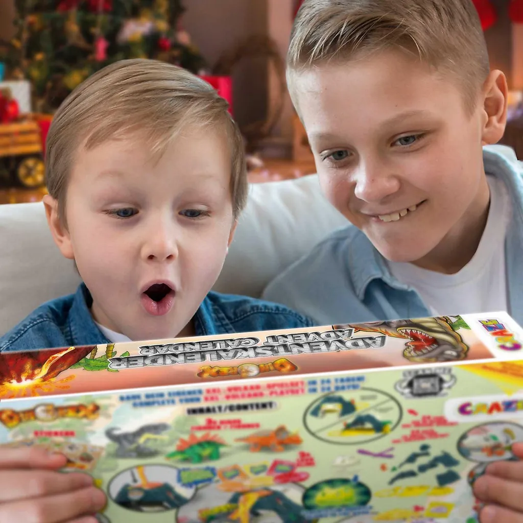 CRAZE Spielwaren Adventskalender Dino Playset Adventskalender Zum Spielen Saison Adventskalender Blackoffer2022 – Bild 5