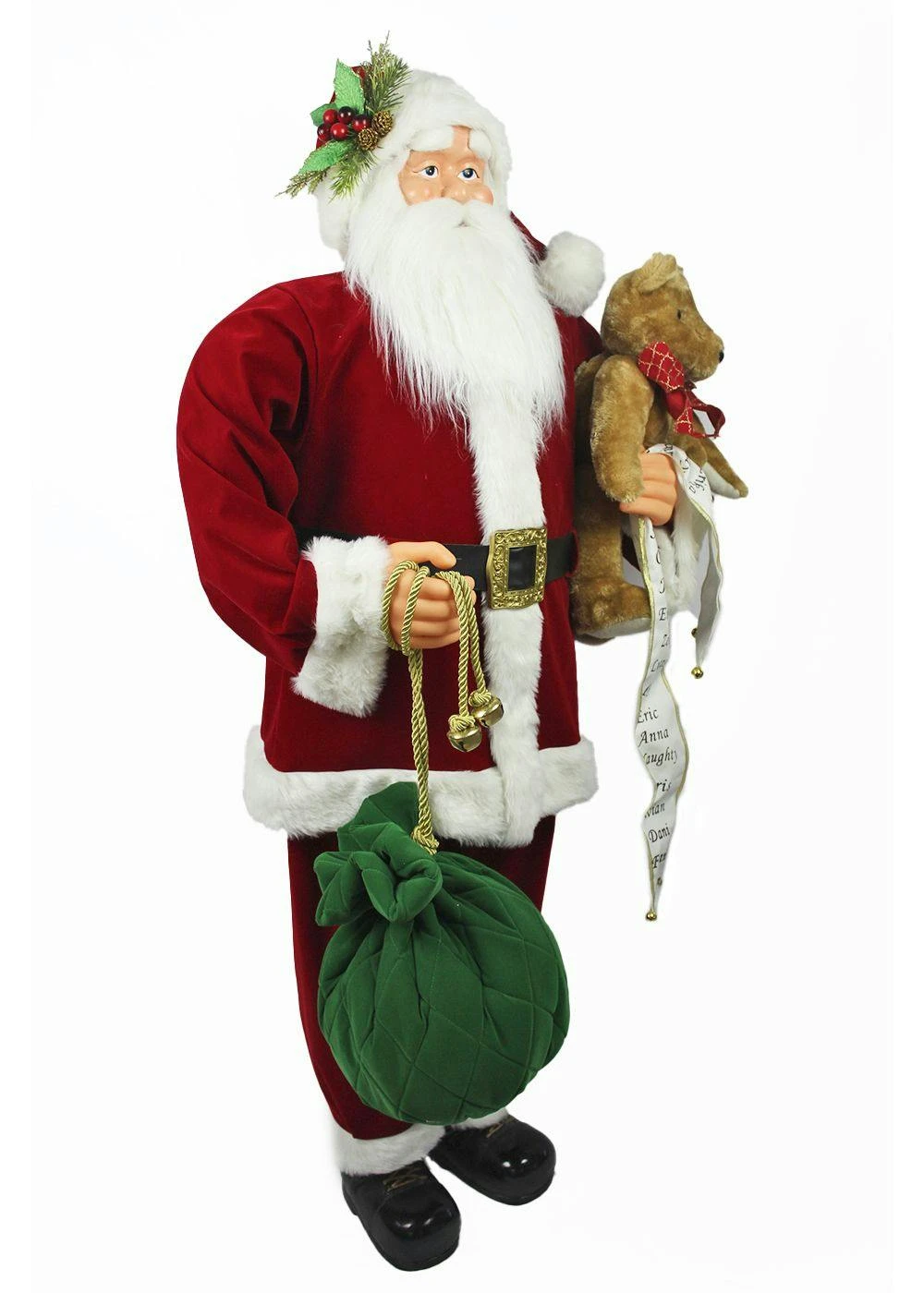 Tarrington House Weihnachtsmann, Figur Aus Stoff, 34 X 56 X 151 Cm, Freistehend Ideal Zur Weihnachtsdekoration