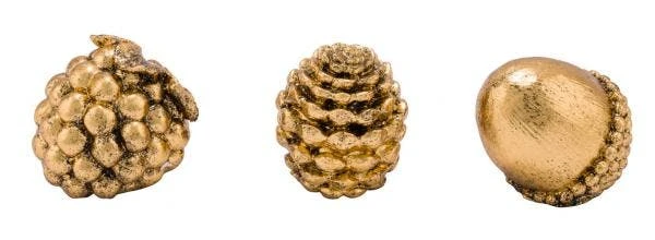 Dekozapfen, 3 Stück, Gold, Handgefertigt, *Germany*