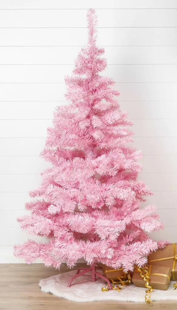 Künstlicher Weihnachtsbaum In Pink Tannenbaum Kunstbaum Christbaum Tanne 1,5m – Bild 3