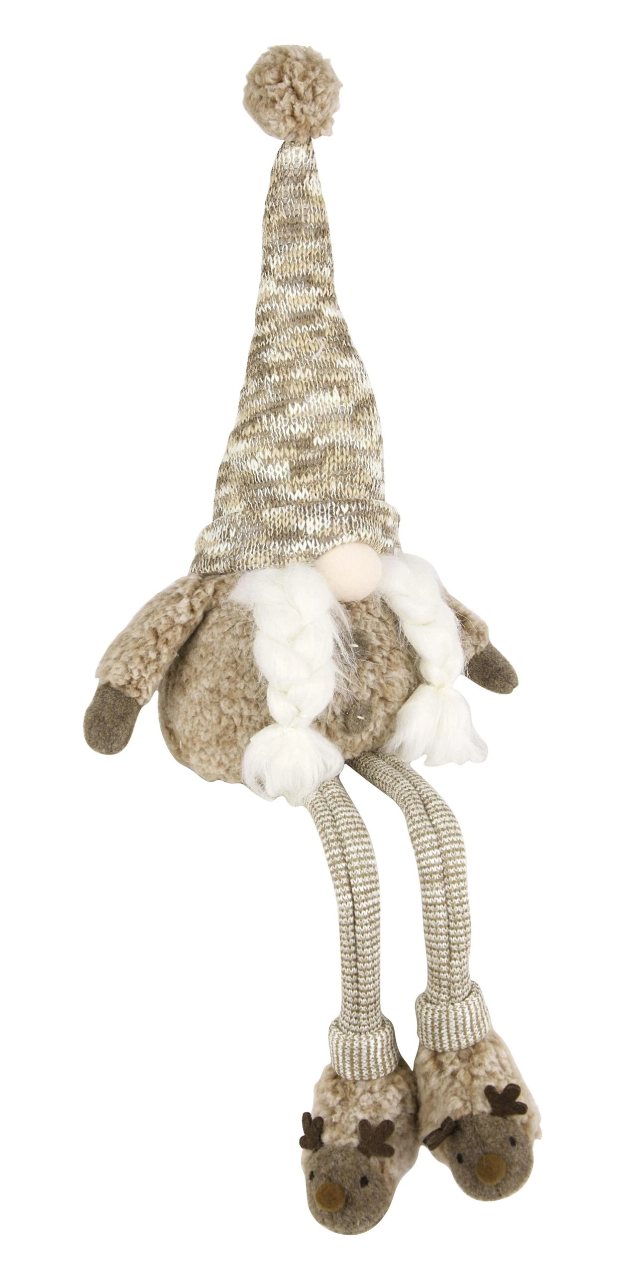 Tarrington House Kantenocker Wichtel, Stoff, 20 X 12 X 65 Cm, Stoffkleidung Und Körper, Schnurrbart, Braun – Bild 7