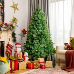 COSTWAY 180cm Künstlicher Weihnachtsbaum, Tannenbaum Mit Metallständer, Christbaum 787 Gemisch Zweigen, Ideal Für Zuhause, Büro, Geschäfte Und Hotels