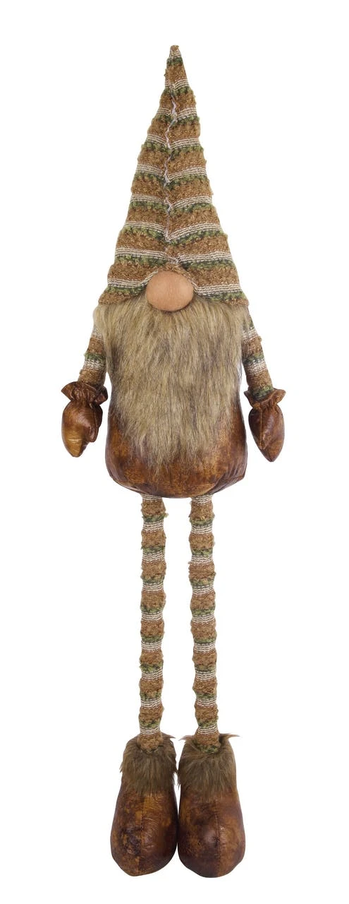 Tarrington House Kantenocker Wichtel, Stoff, 20 X 12 X 65 Cm, Stoffkleidung Und Körper, Schnurrbart, Braun – Bild 3