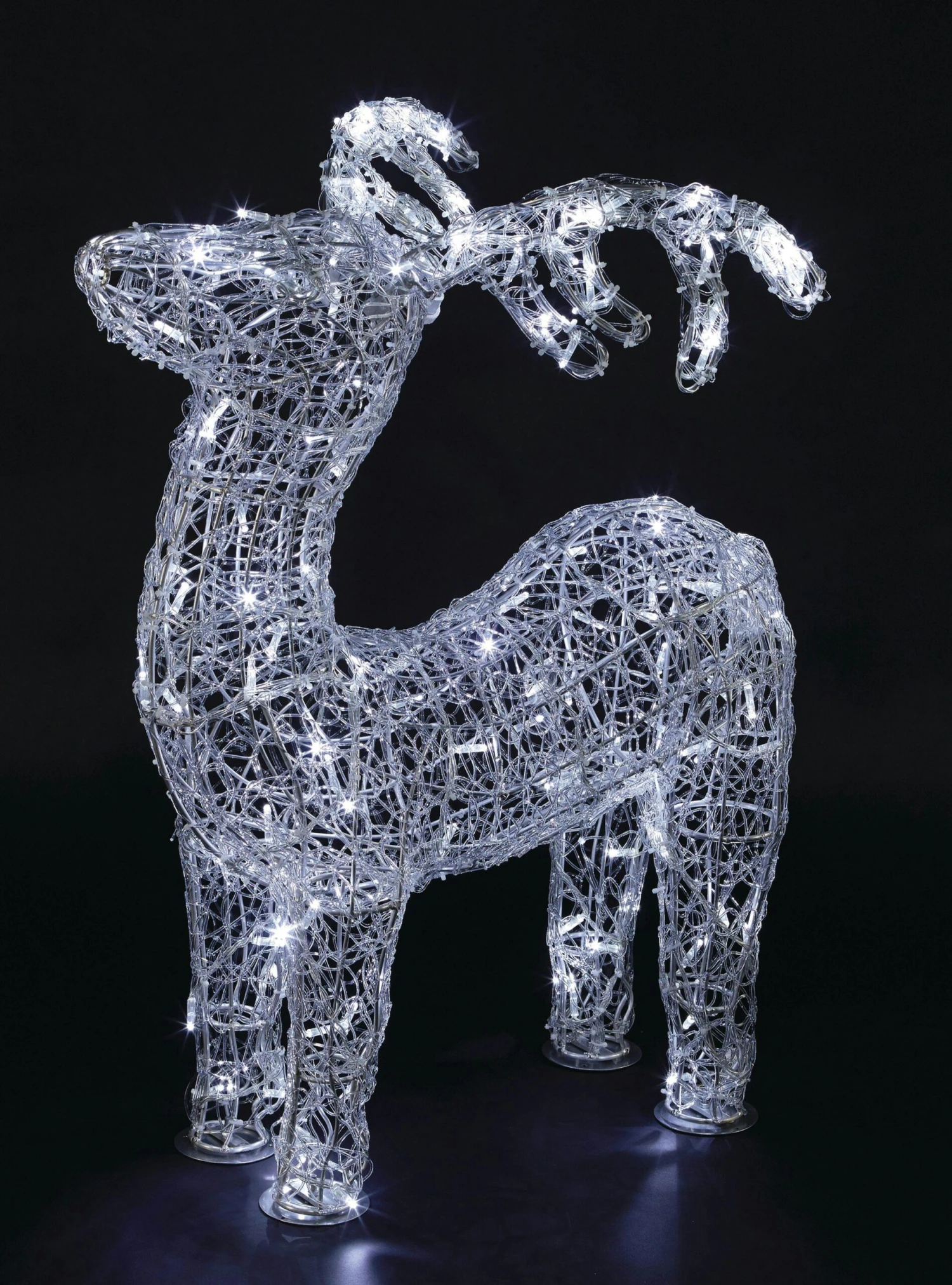 Tarrington House Rentier, Aluminium/ PVC, 70 X 30 X 120 Cm, 150 LED, 7.2 W, Kaltweiß