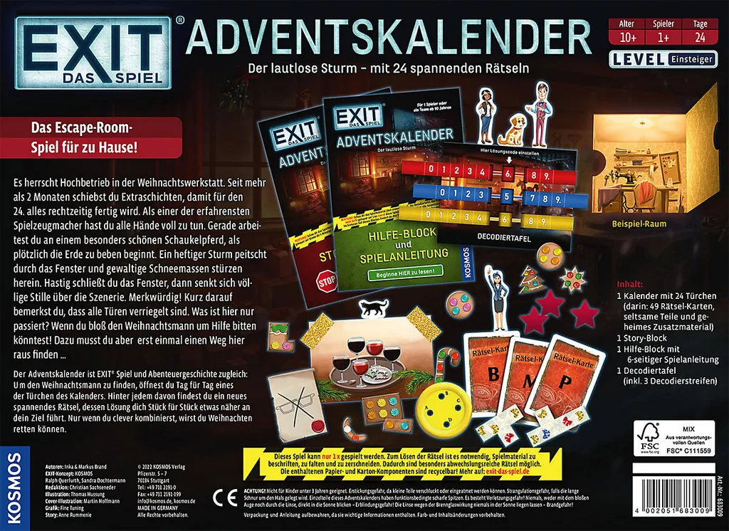 KOSMOS - EXIT - Das Spiel Adventskalender 2022 (Auslauf) – Bild 2