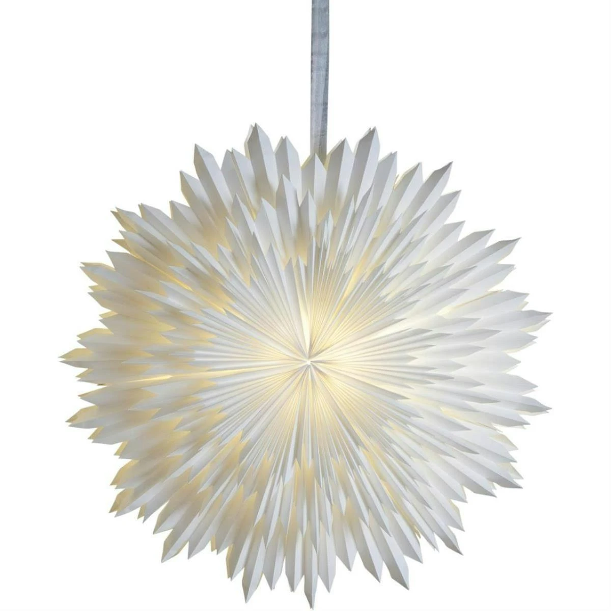 LED Papierstern Leuchtstern Weihnachtsstern Dekostern 7-zackig Stehend 42cm Weiß – Bild 4