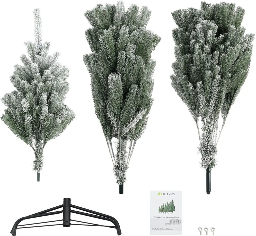 Juskys Künstlicher Weihnachtsbaum Talvi 180 Cm Mit Schnee & Metall Ständer, Naturgetreu, Einfacher Aufbau, Tannenbaum Christbaum Weihnachtsdeko Künstlich – Bild 19