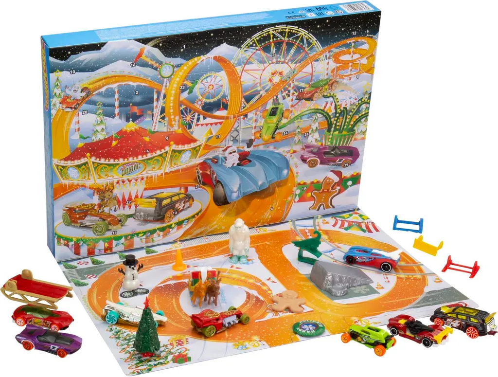 Hot Wheels Kinder-Adventskalender 2022 Inkl. 8 Spielzeug-Autos In 1:64