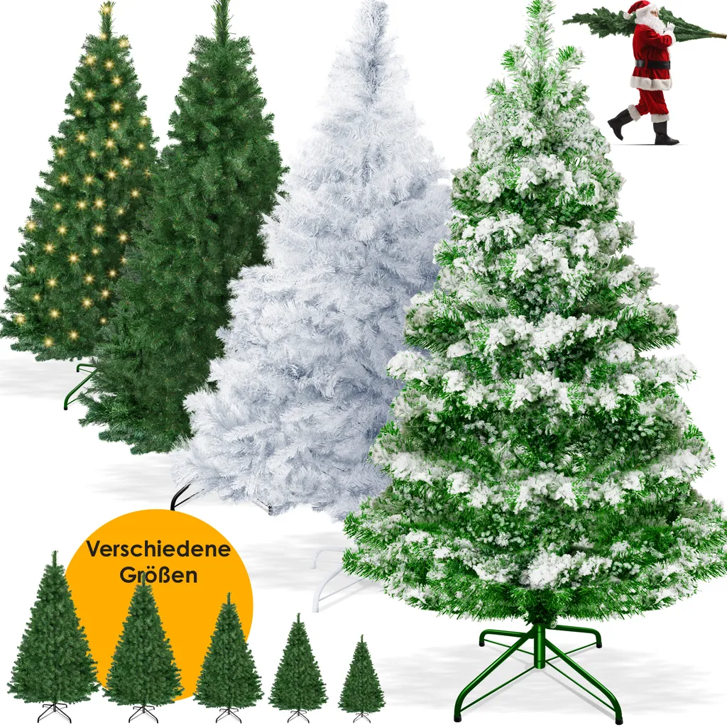 KESSER® Weihnachtsbaum Künstlich , Tannenbaum , Farbe:Schnee, Größe:210cm