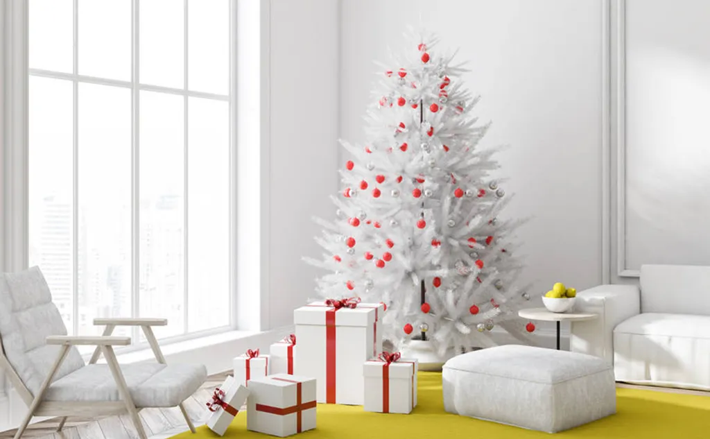 EINFEBEN 150cm Weihnachtsbaum Kuenstlicher Kunstbaum Tannenbaum Deko Christbaum PVC Künstliche Weihnachtsbäume,Weiß – Bild 7