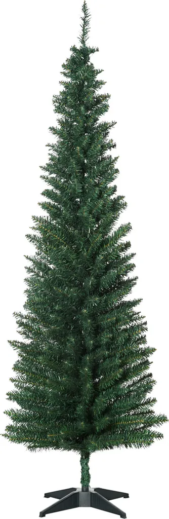 HOMCOM Weihnachtsbaum Tannenbaum Mit Kunststoffständer 390 Spitzen Grün Ø 55 X H180 Cm