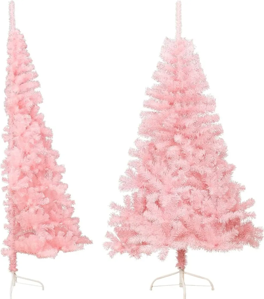 VidaXL Künstlicher Halb-Weihnachtsbaum Mit Ständer Rosa 150 Cm PVC