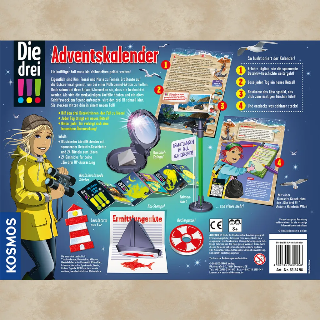 KOSMOS 632458 Die Drei !!! Adventskalender 2022 – Bild 7