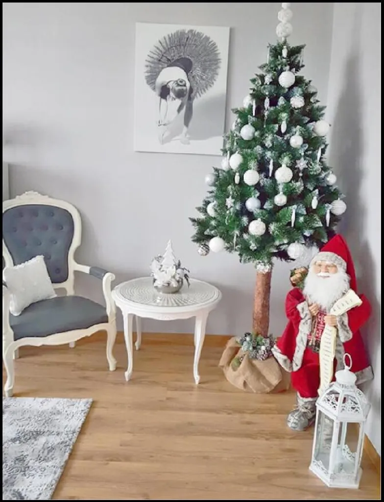 Weihnachtsbaum Diamant Kiefer Auf Naturstamm Mit Zapfen Dichter Christbaum 180cm – Bild 3