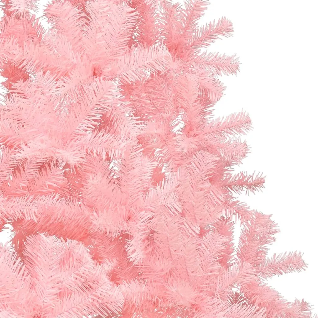 VidaXL Künstlicher Halb-Weihnachtsbaum Mit Ständer Rosa 150 Cm PVC – Bild 7