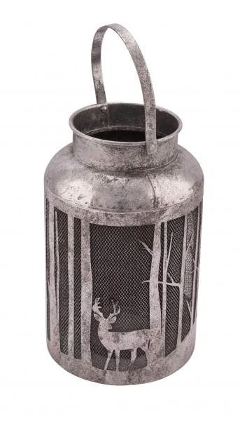 Metalllaterne, Mit Sternen, Silber, 16 X 25,5 Cm, Handgefertigt, *Germany* – Bild 2