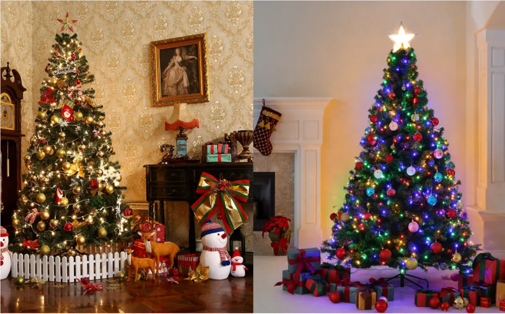 210 Cm Künstlicher Weihnachtsbaum, Partybaum Mit Klappbaren Zweigen Und Metallständer, 960 Zweigspitzen, Einfache Montage, Grün, Weihnachtsdekoration Für Büro Und Wohnzimmer – Bild 8