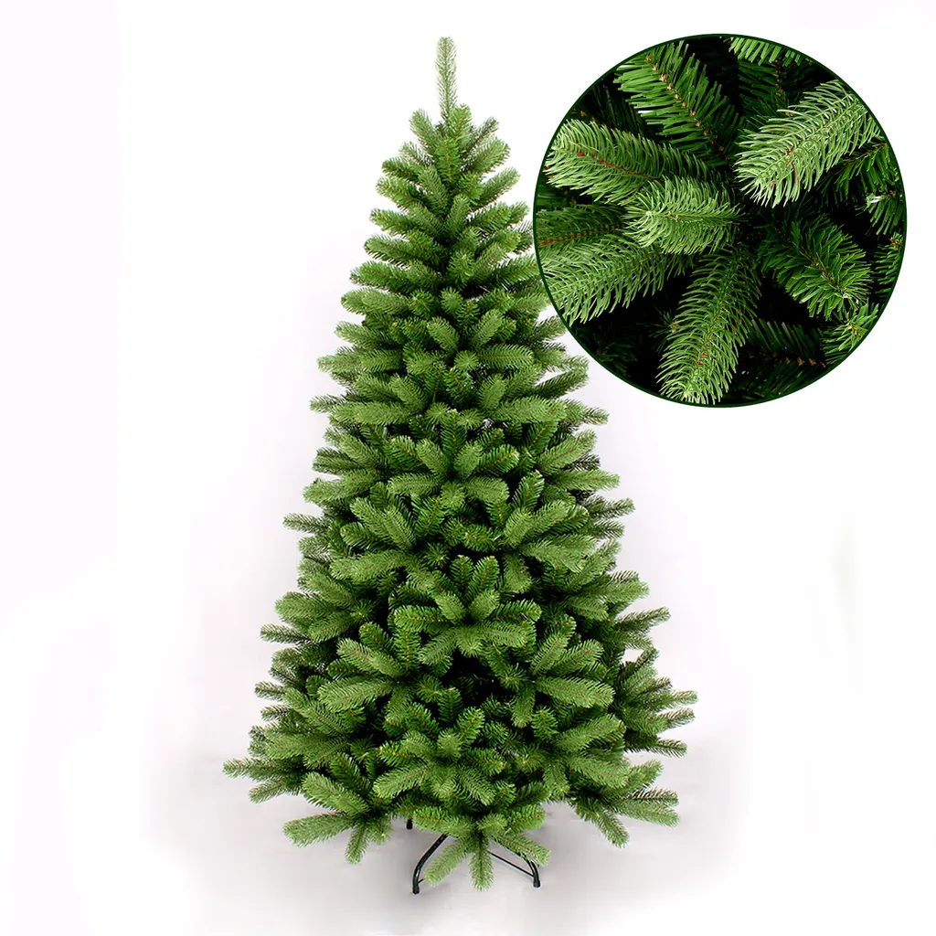 Künstlicher Wohaga Weihnachtsbaum 'DeLuxe' 120/150/180/210cm Künstlicher Tannenbaum Inkl. Baumständer Kunststoff/Metall Grün, Größe:180cm – Bild 2