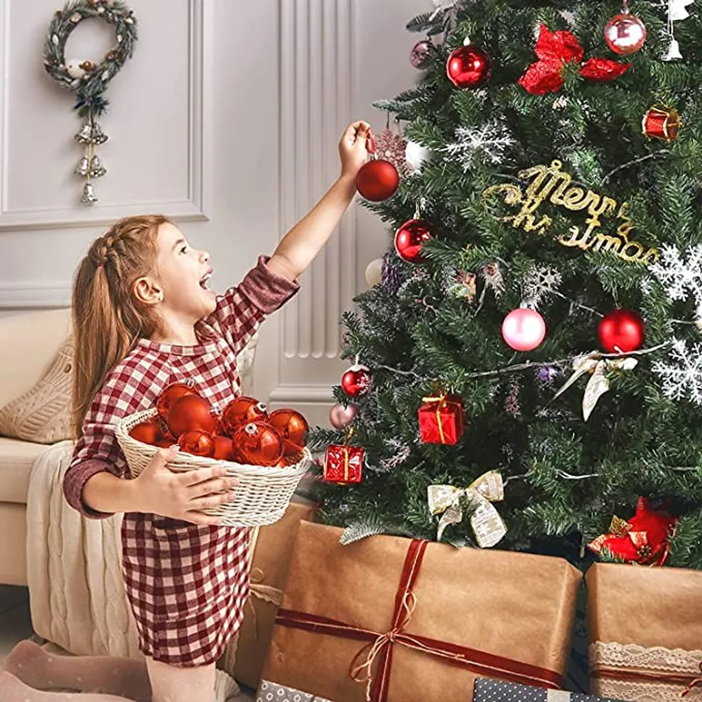 210 Cm Künstlicher Weihnachtsbaum, Partybaum Mit Klappbaren Zweigen Und Metallständer, 960 Zweigspitzen, Einfache Montage, Grün, Weihnachtsdekoration Für Büro Und Wohnzimmer – Bild 4