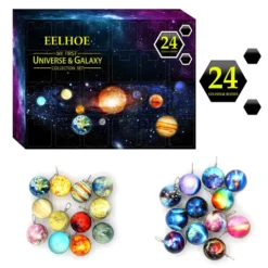 24 Tage Weihnachts Adventskalender Spielzeug 2022, Mit 24 Kosmischer Planeten, Weihnachtskalender Geschenkbox Für Kinder