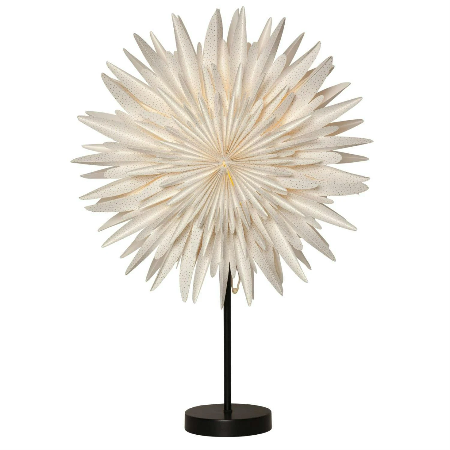 Papierstern Ela Weihnachtsstern Leuchtstern H: 50cm E14 Fassung Inkl. Kabel Weiß – Bild 2