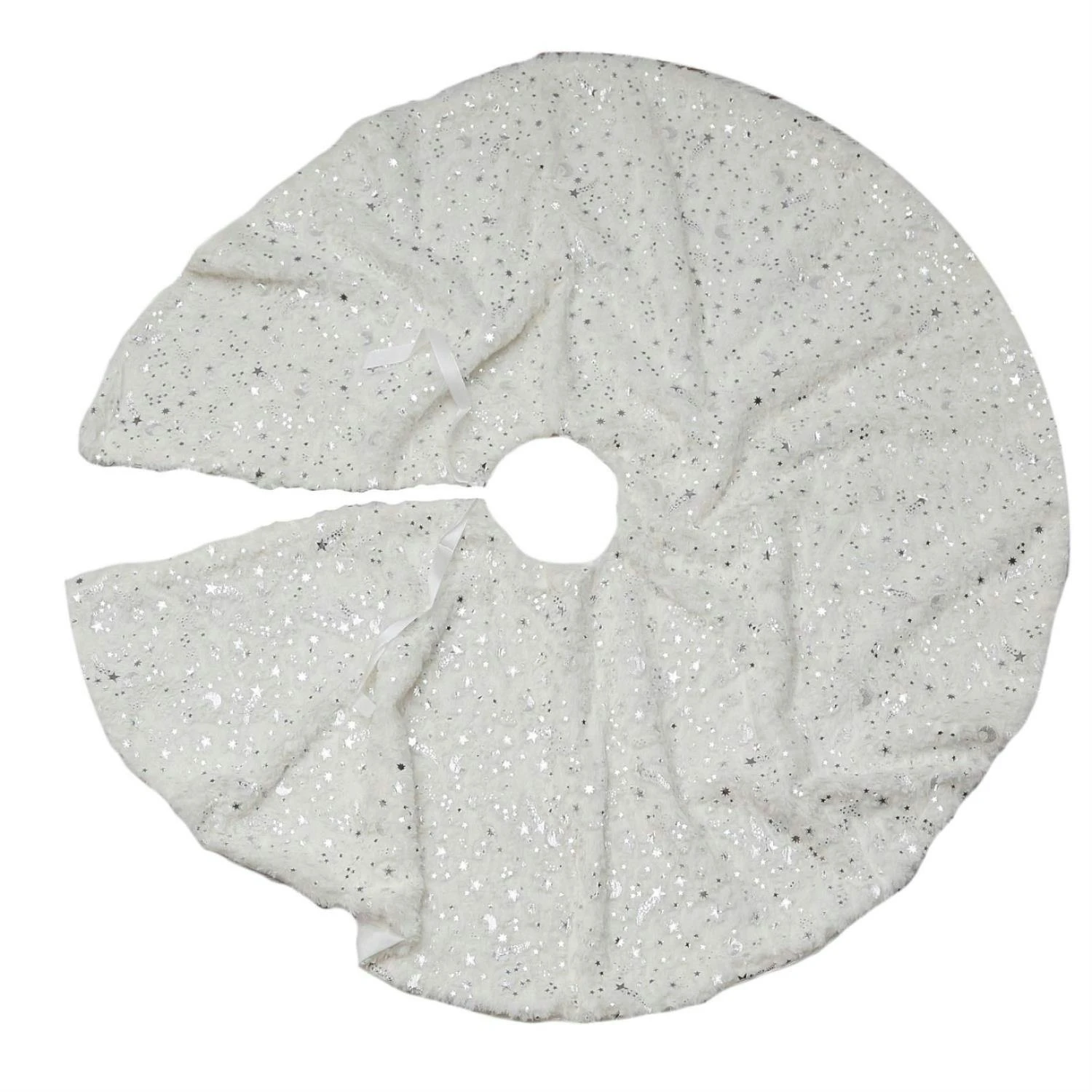 LED Weihnachtsbaumdecke Baumteppich Filz 12 Warmweiße LED D: 100cm Grün – Bild 7