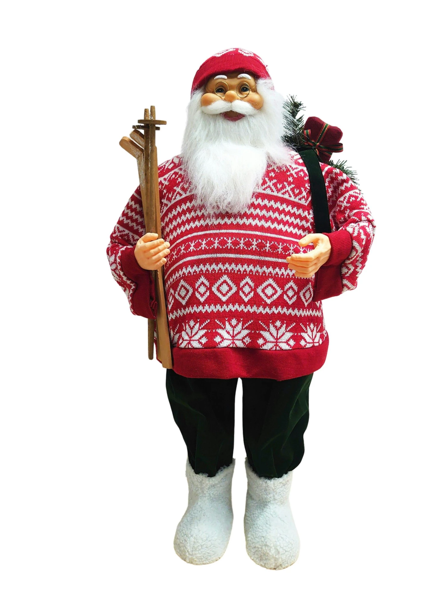 Tarrington House Weihnachtsmann, Figur Aus Stoff, 34 X 56 X 151 Cm, Freistehend Ideal Zur Weihnachtsdekoration – Bild 3