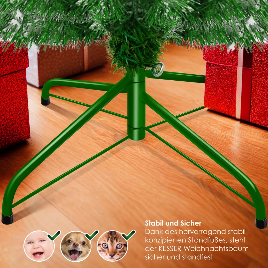 KESSER® Weihnachtsbaum Künstlich , Tannenbaum , Farbe:Schnee, Größe:210cm – Bild 3
