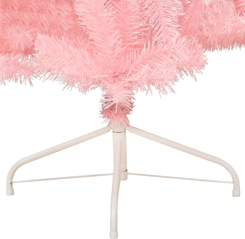 VidaXL Künstlicher Halb-Weihnachtsbaum Mit Ständer Rosa 150 Cm PVC – Bild 8