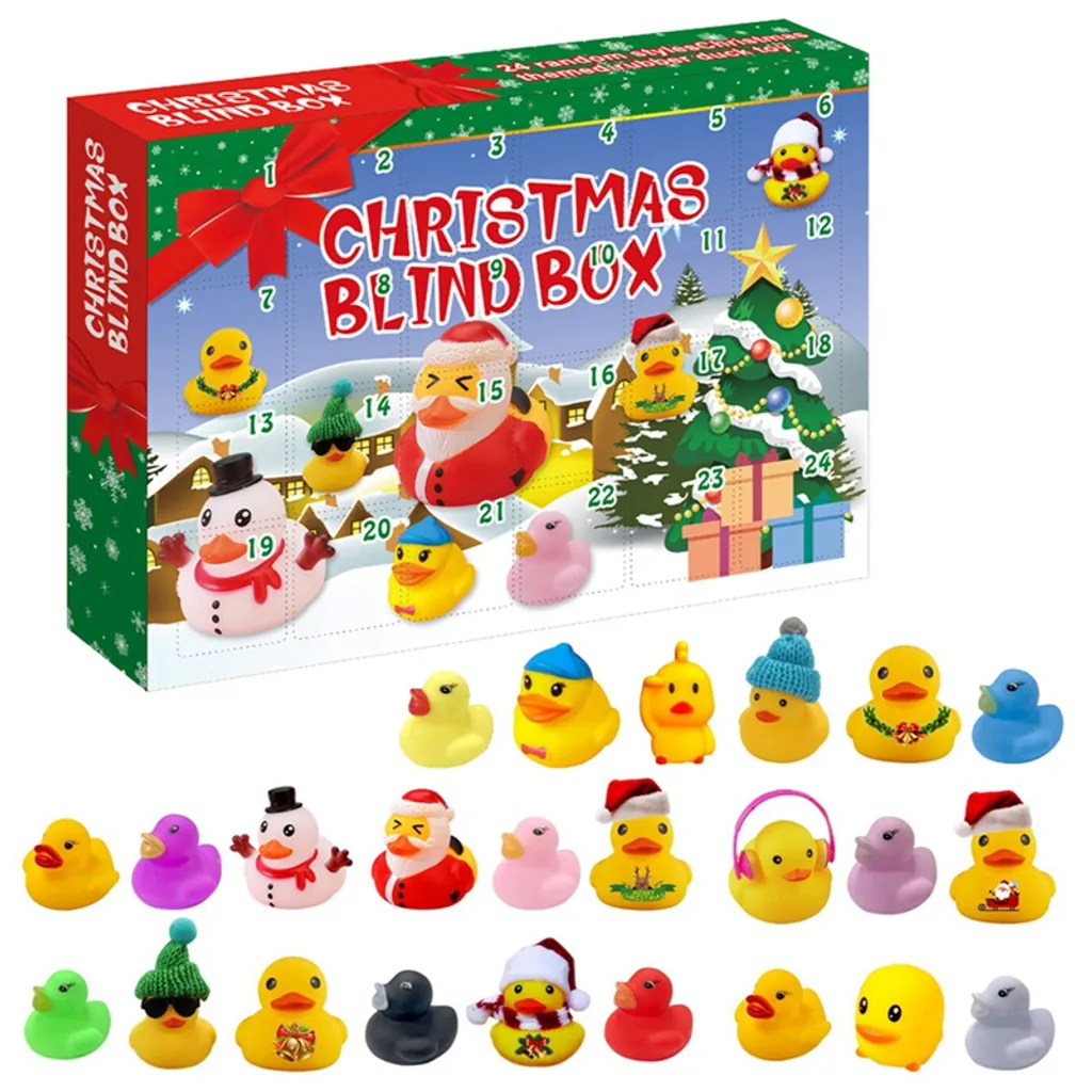 2022 Weihnachten Adventskalender, 24 Tage Ente Spielzeug Weihnachts Countdown Kalender Blindbox Weihnachtsgeschenk Für Erwachsene Und Kinder