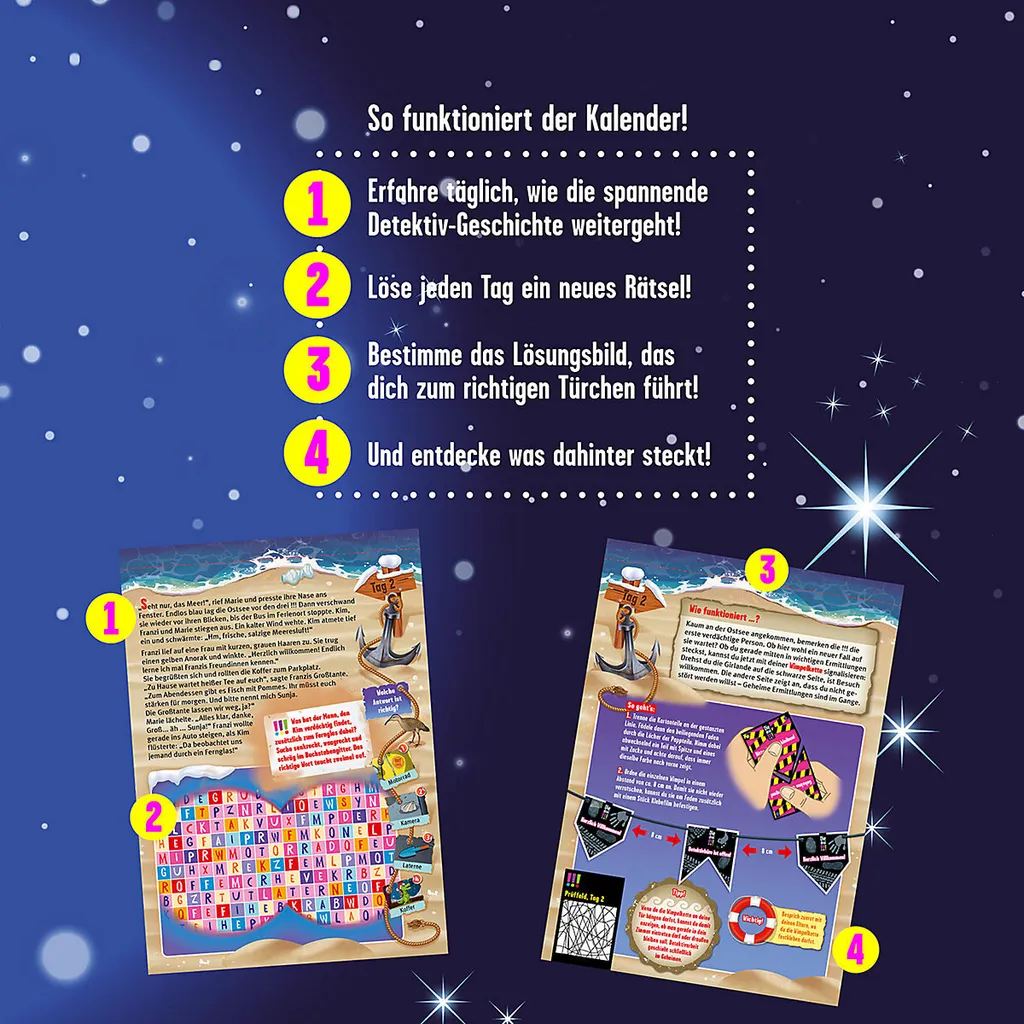 KOSMOS 632458 Die Drei !!! Adventskalender 2022 – Bild 3