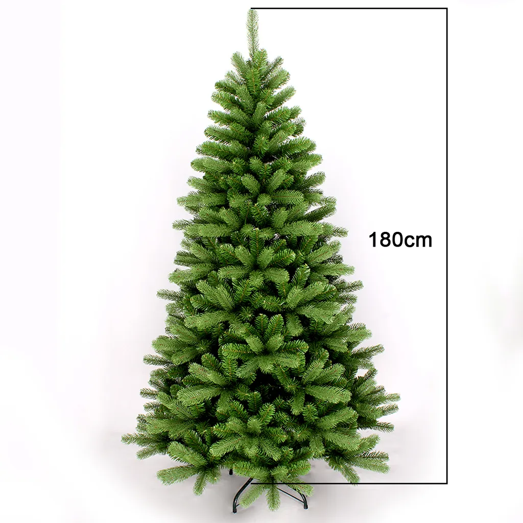 Künstlicher Wohaga Weihnachtsbaum 'DeLuxe' 120/150/180/210cm Künstlicher Tannenbaum Inkl. Baumständer Kunststoff/Metall Grün, Größe:180cm – Bild 3