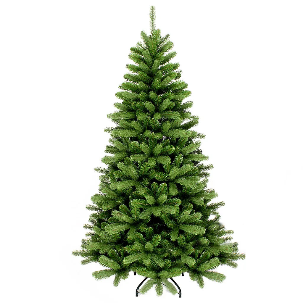 Künstlicher Wohaga Weihnachtsbaum 'DeLuxe' 120/150/180/210cm Künstlicher Tannenbaum Inkl. Baumständer Kunststoff/Metall Grün, Größe:180cm
