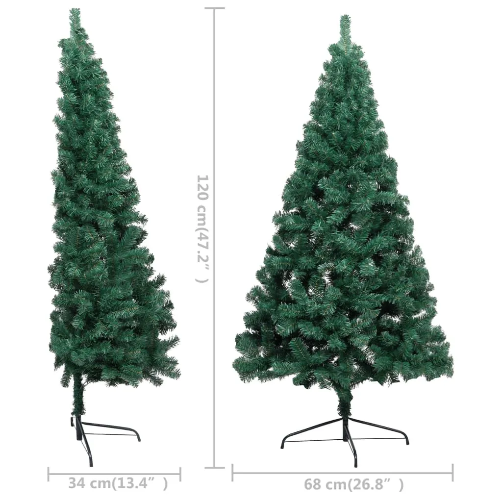 VidaXL Künstlicher Halber Weihnachtsbaum Mit Ständer Grün 120 Cm PVC – Bild 8