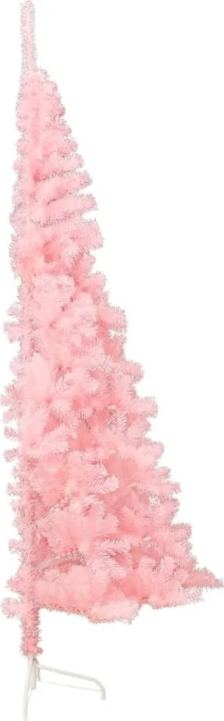 VidaXL Künstlicher Halb-Weihnachtsbaum Mit Ständer Rosa 150 Cm PVC – Bild 5