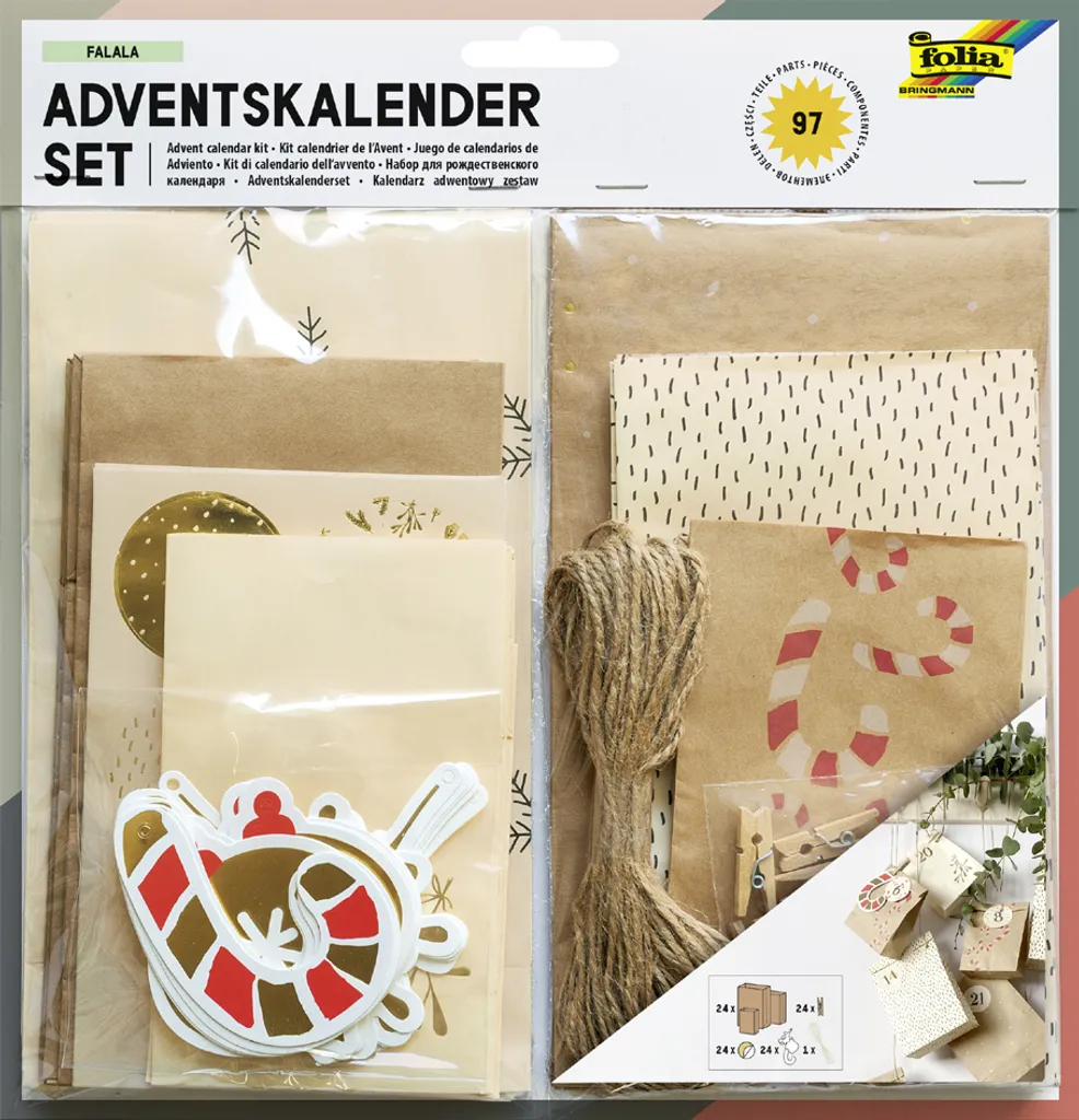 Folia Adventskalender-Set FALALA 97-teilig