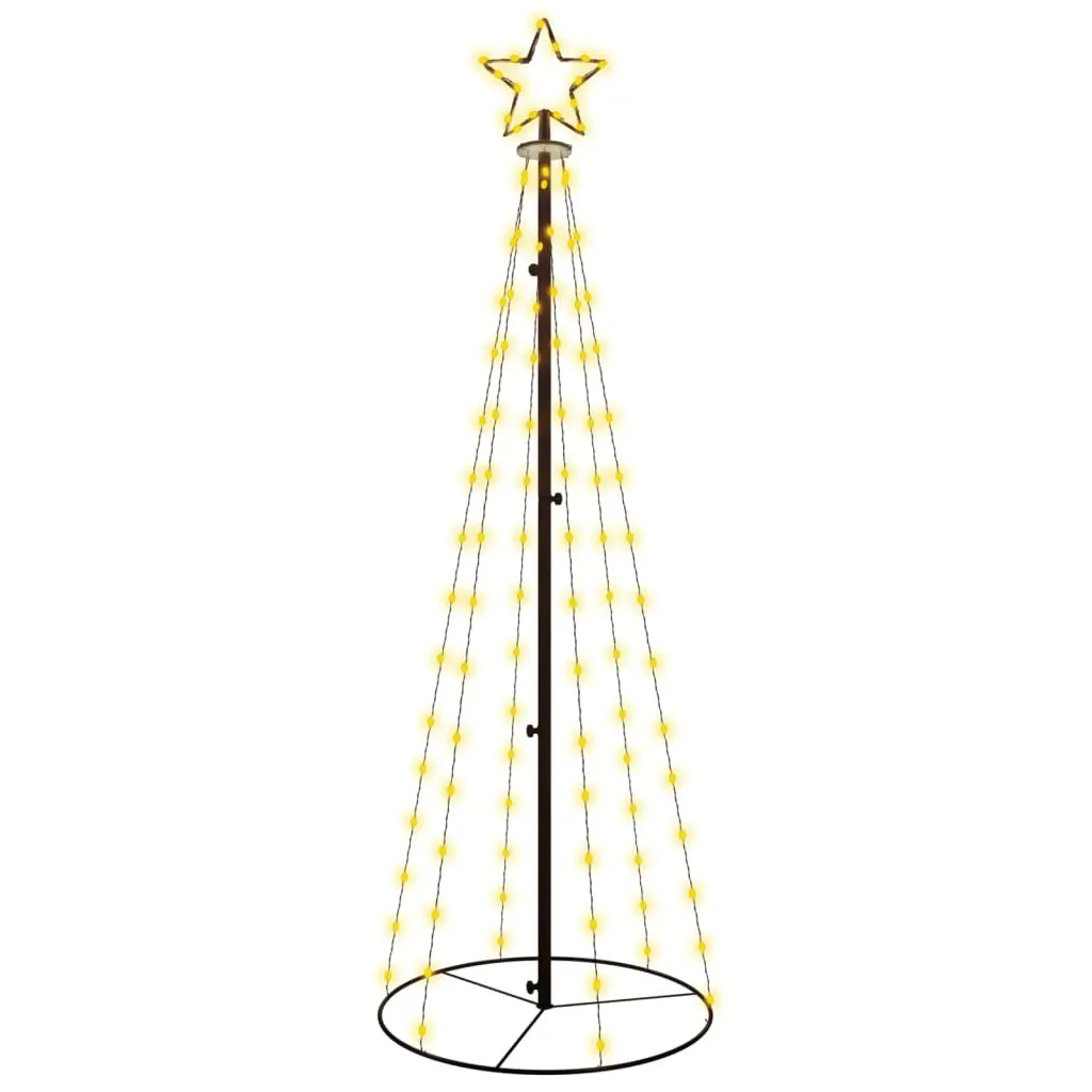 VidaXL LED-Weihnachtsbaum Kegelform Warmweiß 108 LEDs 70x180 Cm