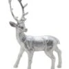 NEU Hirsch, Silber / Glitzer, 31,5 X 20 X 7 Cm, "Germany", Handgefertigt
