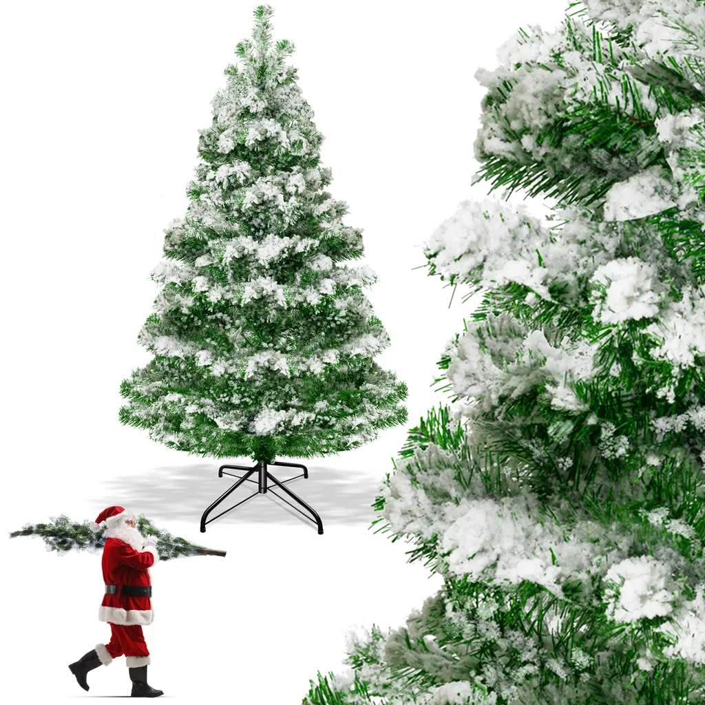 KESSER® Weihnachtsbaum Künstlich Tannenbaum Edeltanne Spritzguss PE, Größe:180cm (Schnee) – Bild 3